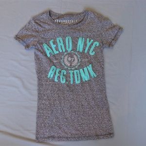 Aeropostale Gray and Blue Graphic t-shirt